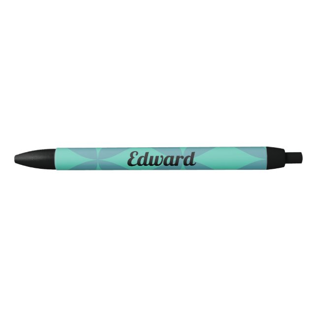 Preta Caneta Personalizada com Nome (Frente)