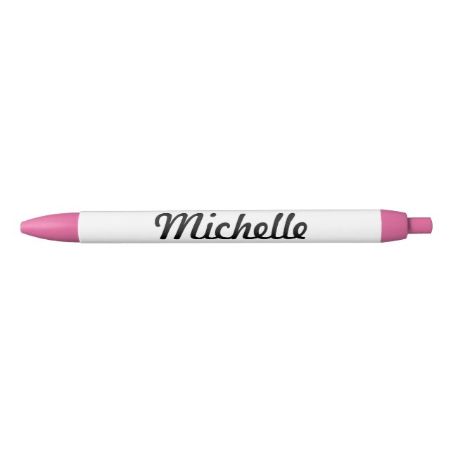 Preta Caneta personalizada com nome | Material de escrit (Frente)