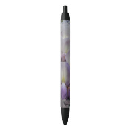Preta Caneta Personalizada da Flor Roxa