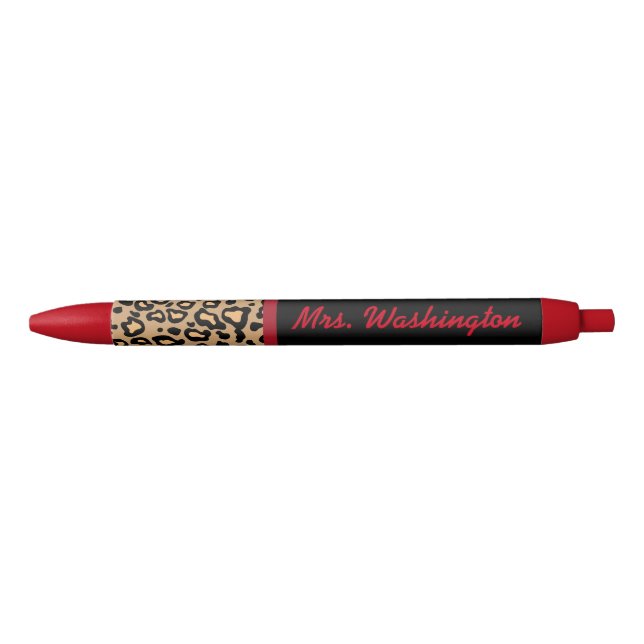 Preta Caneta Personalizada de Escrita para Professora co (Frente)