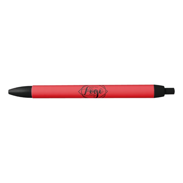 Preta Caneta Personalizada de Negócios com Logo Fofo | C (Frente)