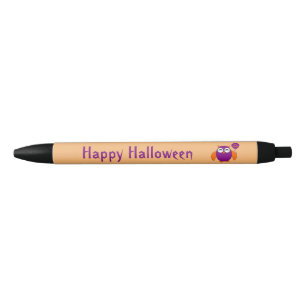Preta Caneta Personalizada do Festa Feliz de Halloween