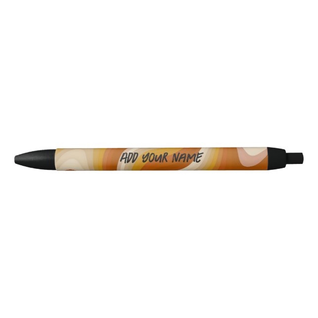 Preta Caneta Personalizada Simples Adicione Seu Nome (Frente)