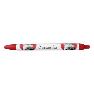 Preta Caneta personalizada vermelho do buldogue francês