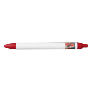 Preta Caneta Pontilhada Robin com Corte Vermelho