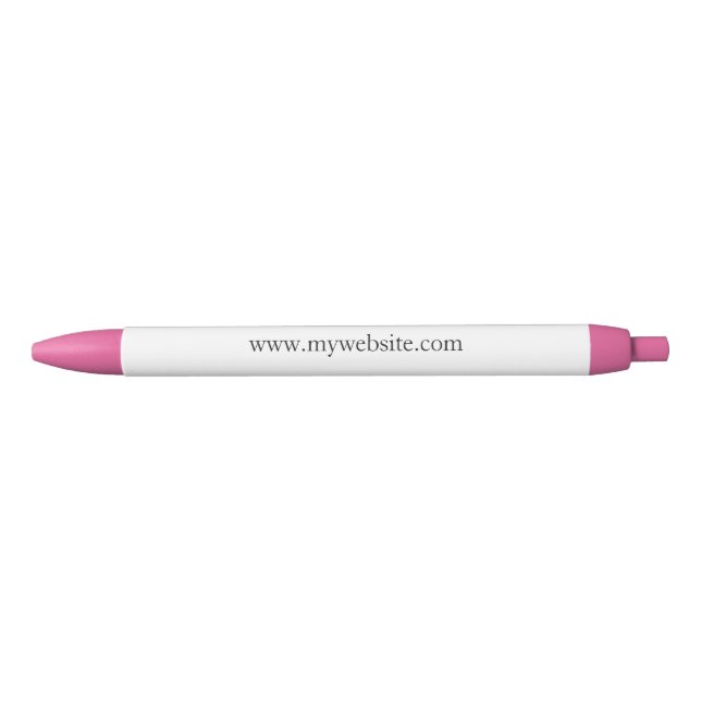 Preta Caneta presente com endereço de site personalizado (Frente)