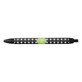 Preta Caneta preto e branco verde da tinta do monograma