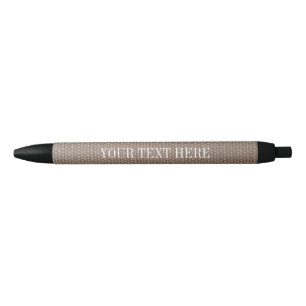Preta Caneta promo de design de burlap elegante com text