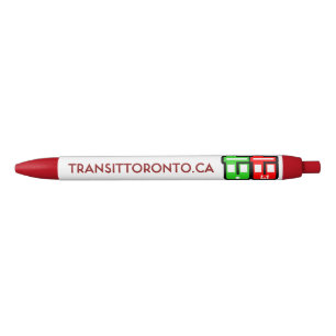 Preta Caneta retrátil Transit Toronto - Vermelha