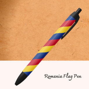 Preta Caneta Romênia, escola / escritório da bandeira ro