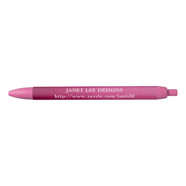 Preta Caneta Rosa Personalizada Com Textura (Frente)