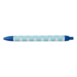 Preta Caneta Urso Polar Branco de Pelúcia