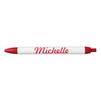 Preta Caneta vermelha com nome personalizado para escrit