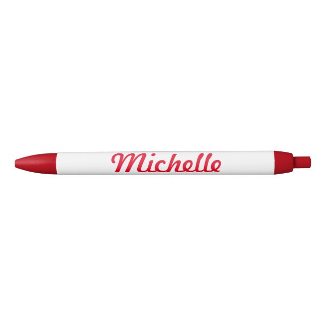 Preta Caneta vermelha com nome personalizado para escrit (Frente)