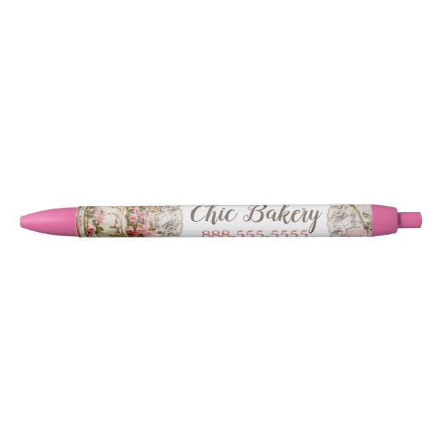 Preta Chique Bakery Caneta Vintage (Frente)