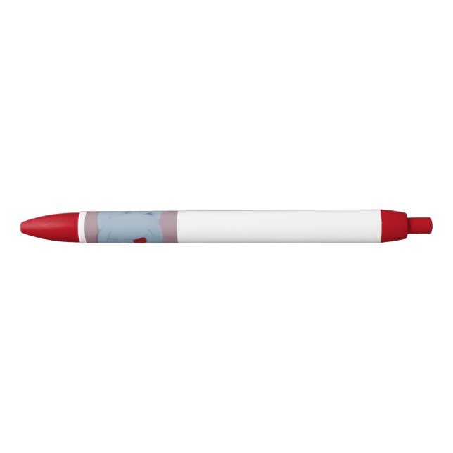 Preta Claire Red Trim Caneta (Frente)