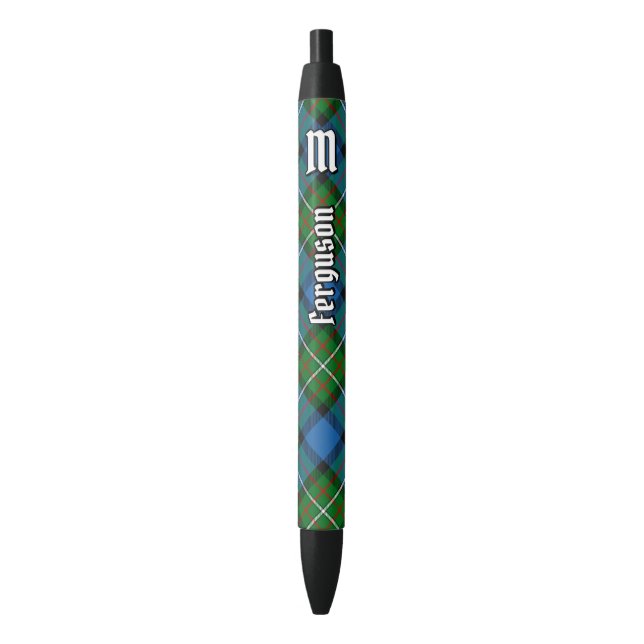 Preta Clan Ferguson Tartan Ink Caneta (Frente Vertical)