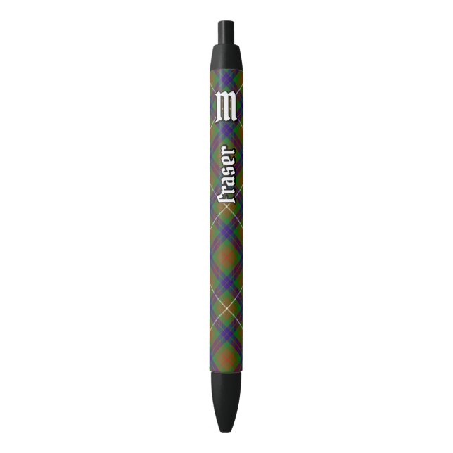 Preta Clan Fraser caçando Caneta de Tartan (Frente Vertical)