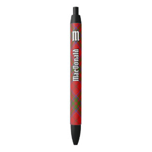 Preta Clan MacDonald da Caneta de Tartan Keppoch