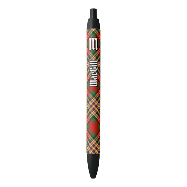 Preta Clan MacGill Tartan Ink Caneta (Frente Vertical)