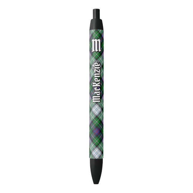 Preta Clan MacKenzie Vestir Caneta Tartan (Frente Vertical)
