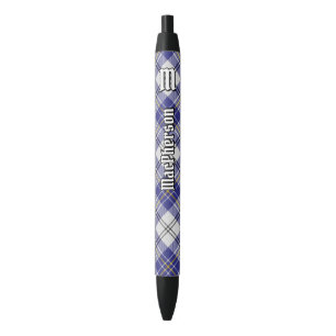 Preta Clan MacPherson Blue Dress Tartan Ink Caneta