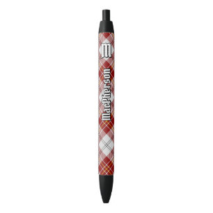Preta Clan MacPherson Red Dress Tartan Tartan Caneta