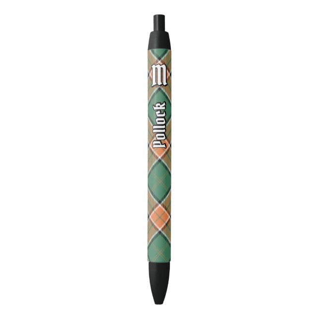 Preta Clan Pollock Tartan Ink Caneta (Frente Vertical)