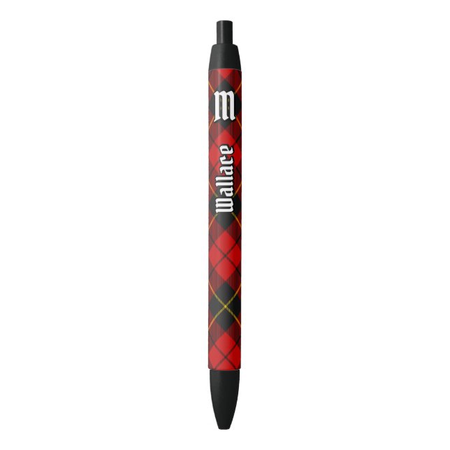 Preta Clan Wallace Tartan Ink Caneta (Frente Vertical)