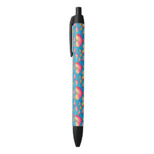 Preta Corações Aquarela Multicoloridos Caneta Tinta Pret