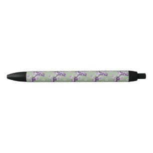 Preta Delicar Caneta de Tinta de Orquídeas Púrpuras