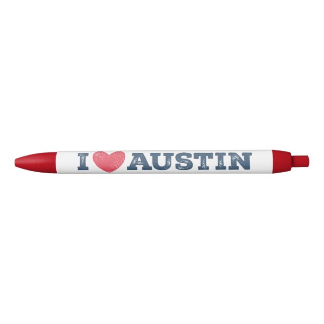 Preta Eu amo a caneta de Austin Texas (Frente)