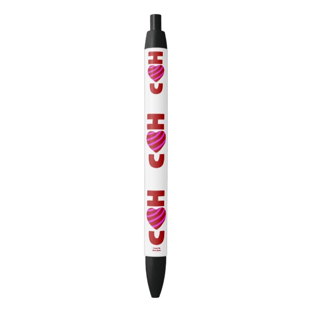 Preta Eu Te Amo Caneta (Frente Vertical)