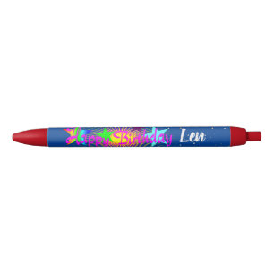 Preta Feliz Aniversário Caneta Personalizada