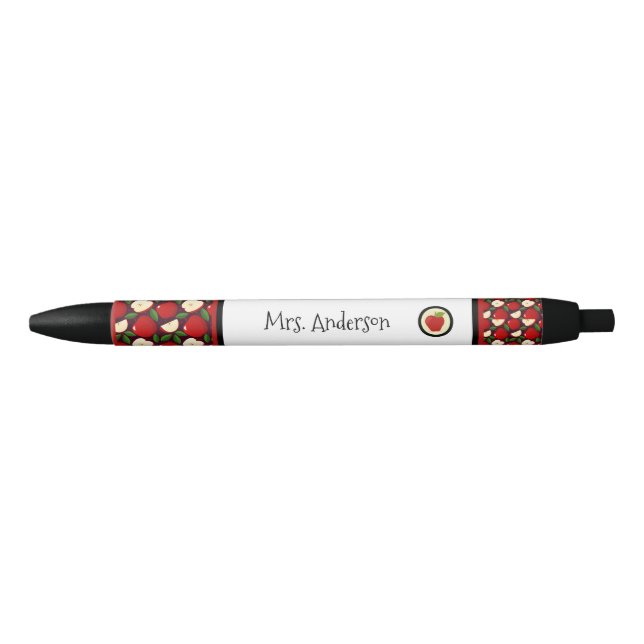 Preta Melhor Caneta de Apple Personalizada do Professor (Frente)