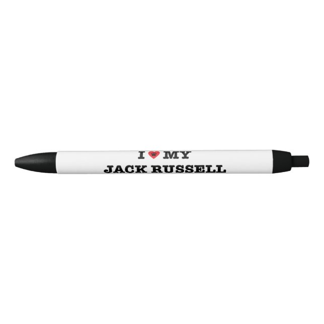 Preta Mim coração minha caneta de Jack Russell (Frente)