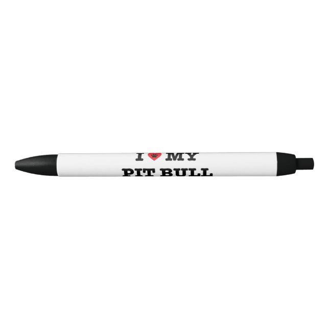 Preta Mim coração minha caneta de pitbull (Frente)