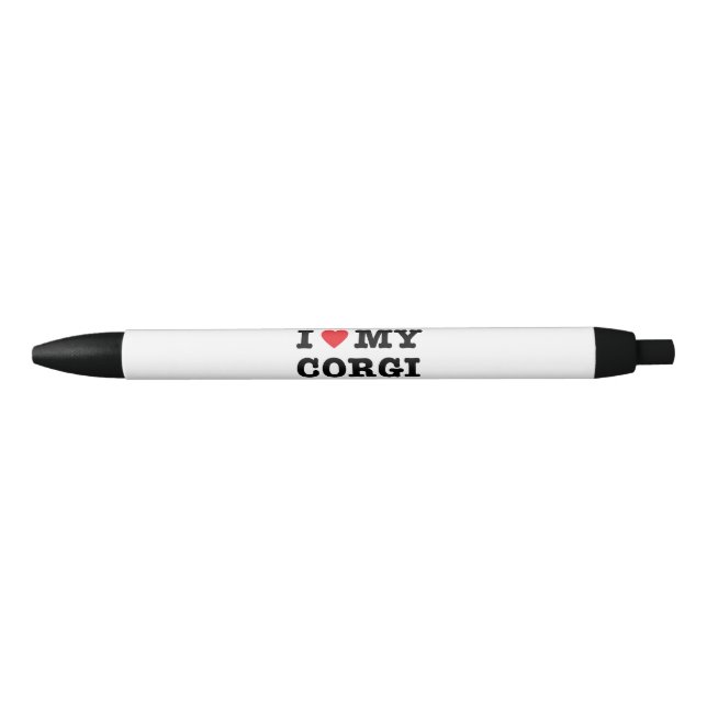 Preta Mim coração minha caneta do Corgi (Frente)