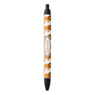 Preta O leão personalizou a caneta da tinta