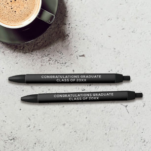 Preta Parabéns Classe de Formando de Caneta de Graduaç