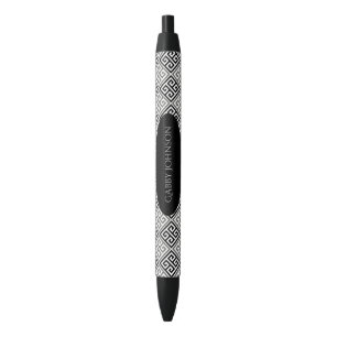 Preta Personalizado: Caneta chave grega da tinta do