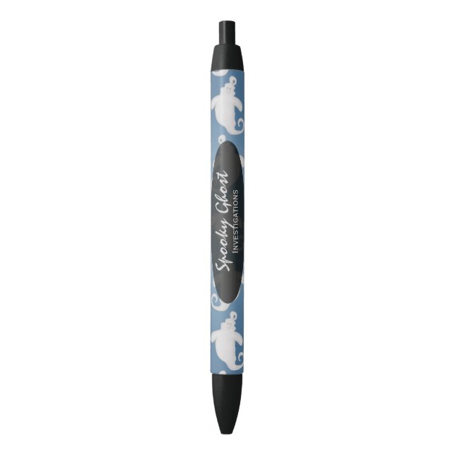 Preta Personalizado: Caneta de Tinta Fantasma Spooky (Frente Vertical)