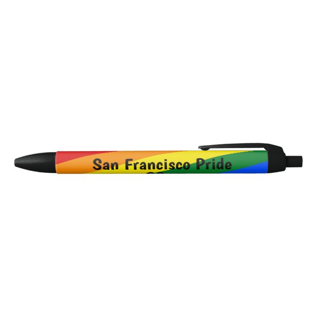 Preta Personalize Caneta Arco-íris - Orgulho (parte de cima)