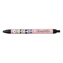 Preta Personalize Espetacular Caneta de Crânio Floral Fo