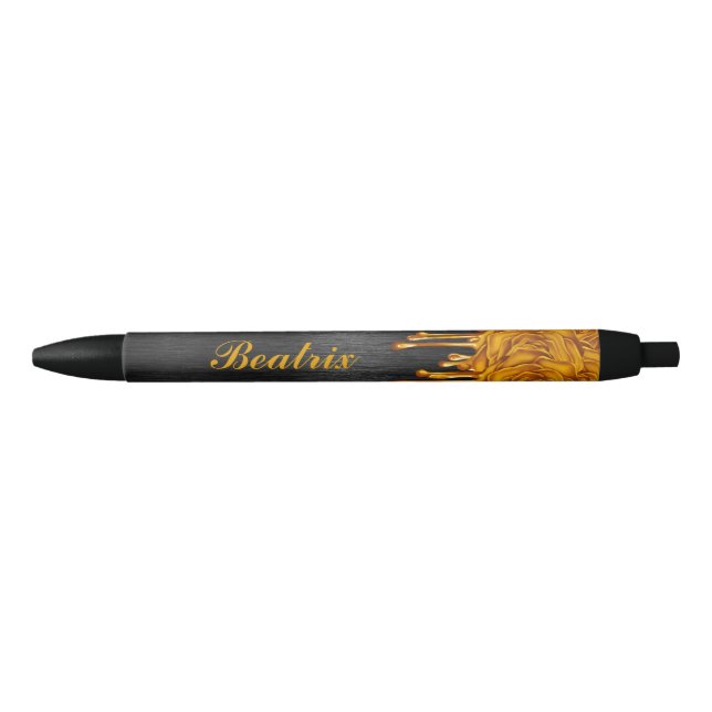 Preta Rosas de Trendy Drivers de Caneta Personalizada Do (Frente)