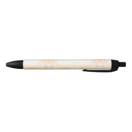 Preta Uma caneta com um design floral pastel suave