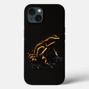 Preto 4 Luxe iPhone 13 Caso, Sapo Preto Laranja