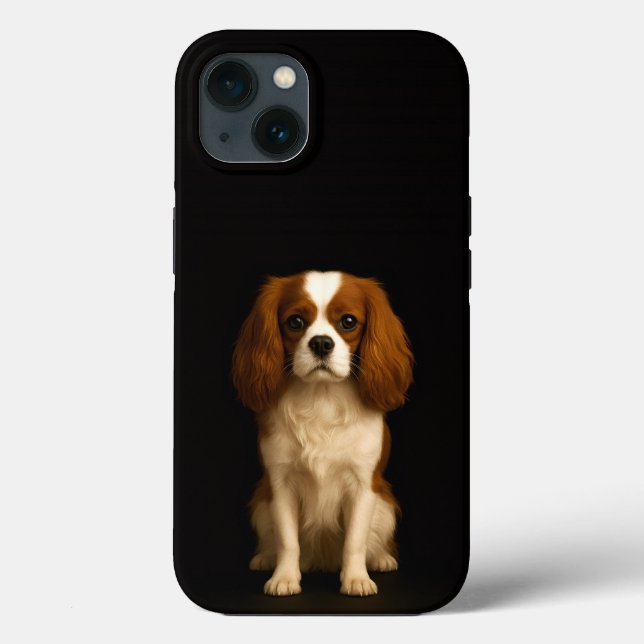 Preto 4 Luxe iPhone 13, Cavalier Spaniel Doce (Verso)
