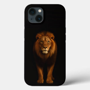 Preto 4 Luxe iPhone 13, Leão Majestoso