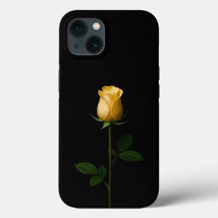Preto 4 Luxe iPhone 13, Rosa Amarela Iluminada pel